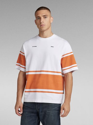 Boxy Printed Stripe T-Shirt